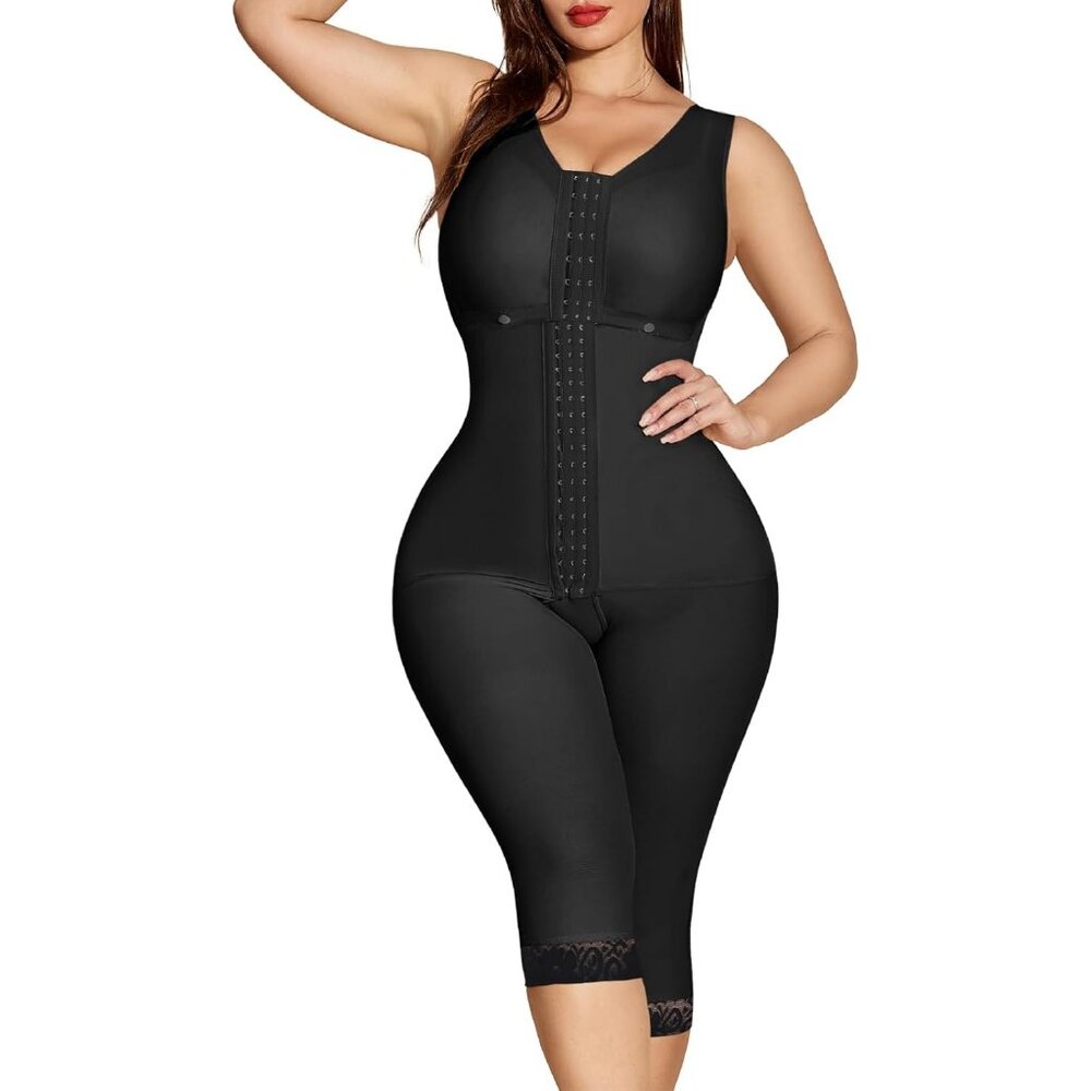 Women's Shapewear Tummy Control Body Shaper Black Surgery Garment Girdles - Picture 1 of 6